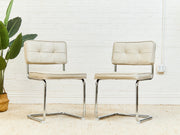 Leather Chrome Dining Chair