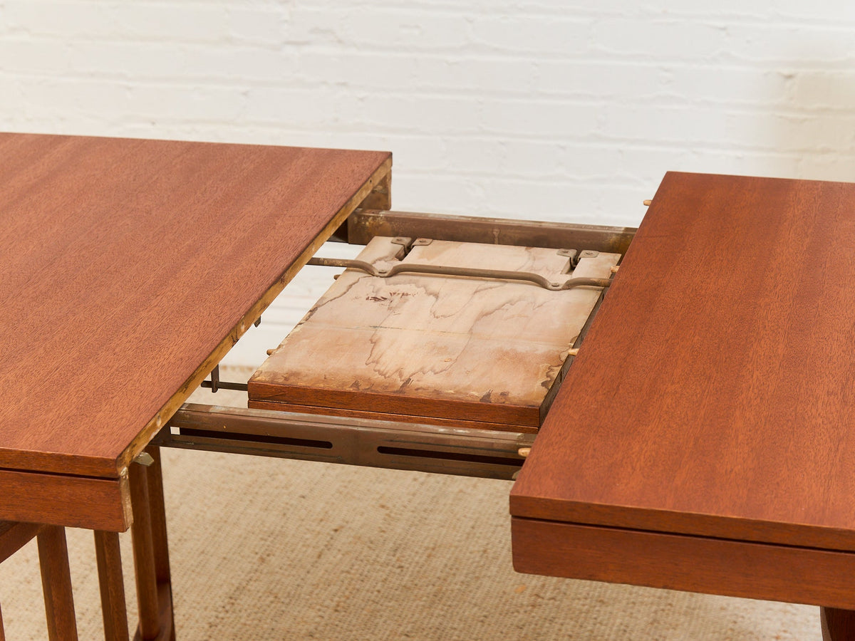 Expandable Dining Table with Sculptural Base Restored