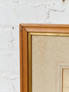 Vintage Mid-Century Asian Art Framed
