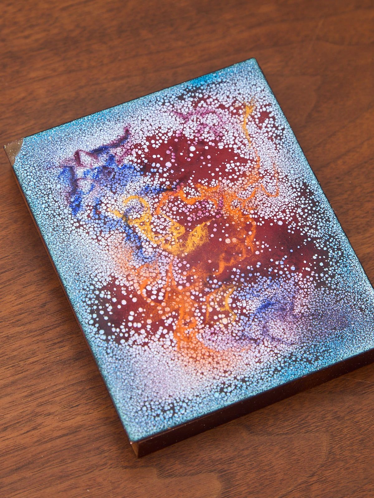 Vintage Enamel Art Piece