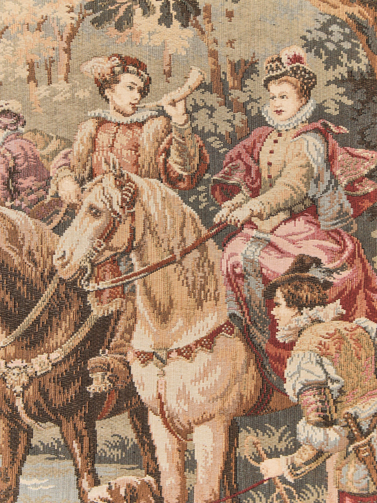 Vintage French Tapestry Large Framed