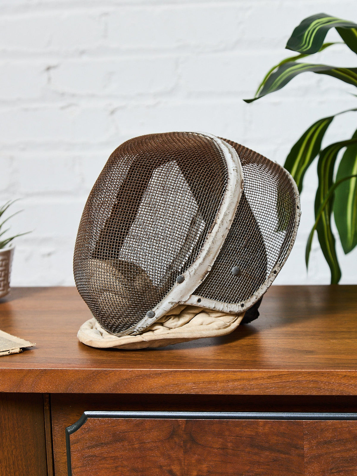 Vintage Leather Fencing Mask
