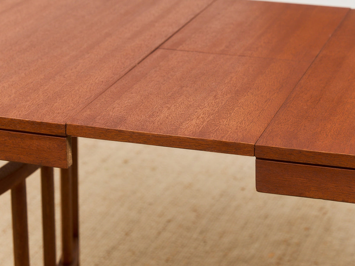 Expandable Dining Table with Sculptural Base Restored