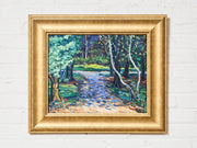 Impressionist Vintage Painting of a Park by Raymond Rosenberg