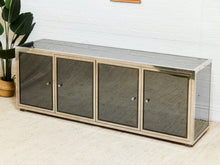 Angolo Metal Arte in Italy, 1960s Chrome and Mirror Glass Sideboard