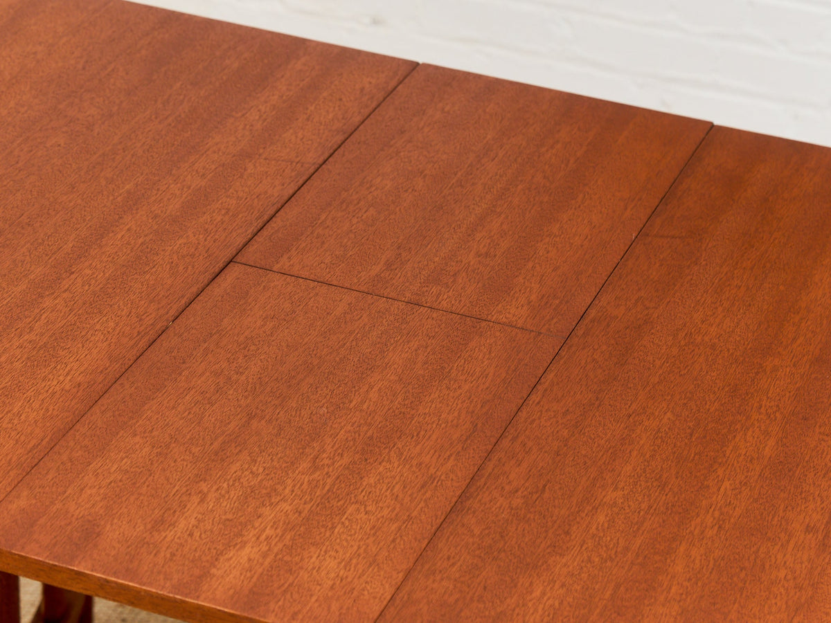 Expandable Dining Table with Sculptural Base Restored