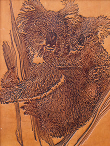 Koala Etched Wood Art