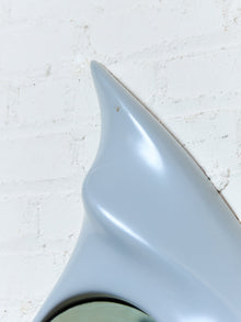 1970s Vintage Grey Abstract Fiberglass Hanging Mirror
