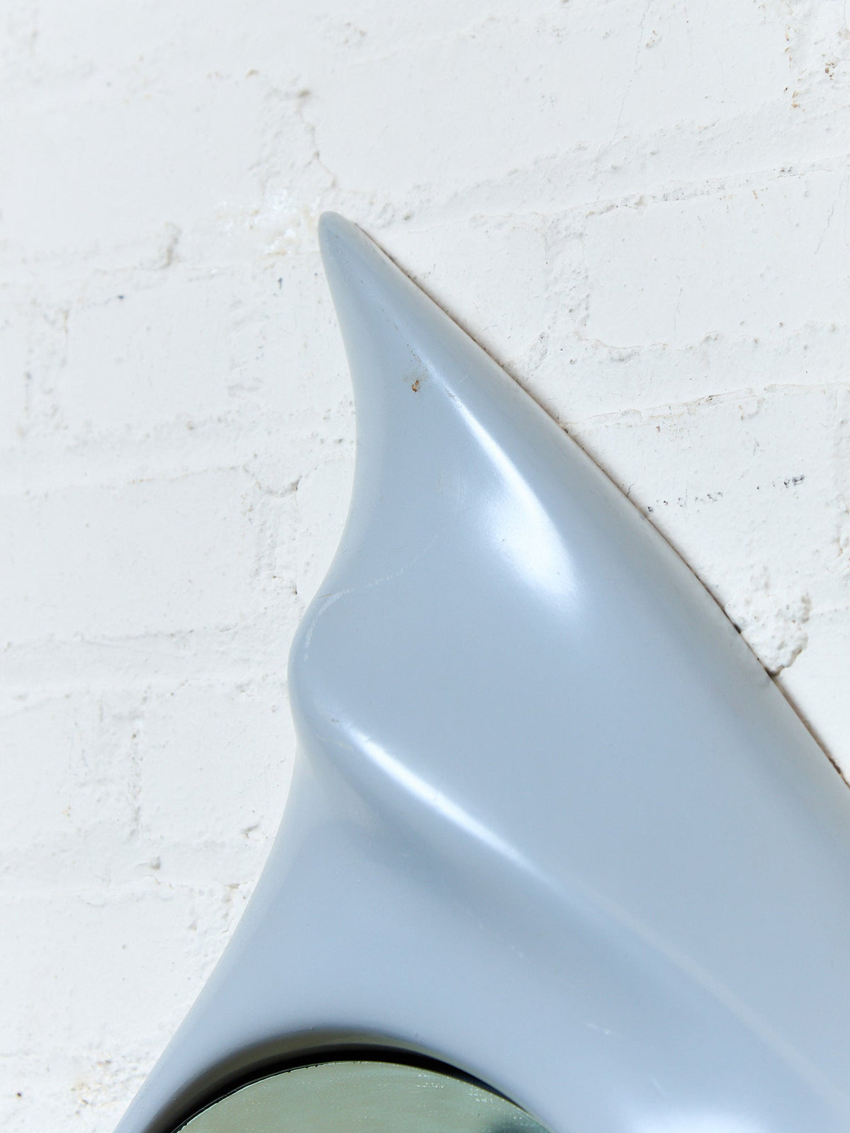 1970s Vintage Grey Abstract Fiberglass Hanging Mirror