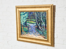 Impressionist Vintage Painting of a Park by Raymond Rosenberg