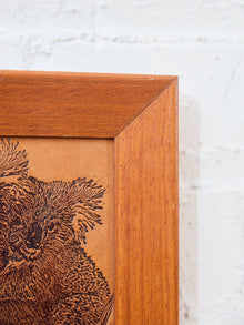 Koala Etched Wood Art