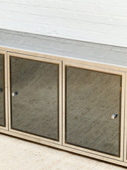 Angolo Metal Arte in Italy, 1960s Chrome and Mirror Glass Sideboard