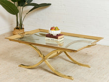 Estate Size Polished Brass Cocktail Coffee Table by La Barge Hollywood Regency