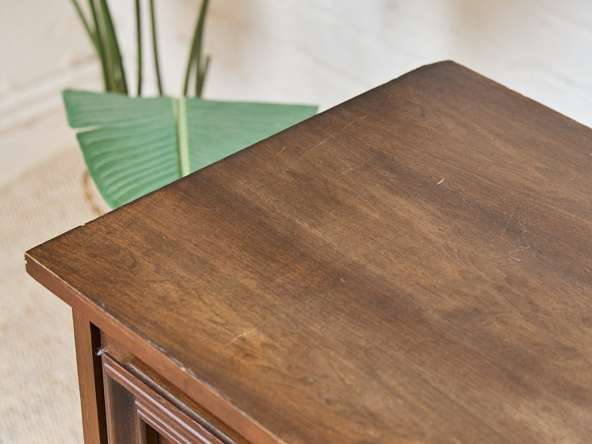 Vintage Mid-Century Framed Walnut 9-Drawer Dresser