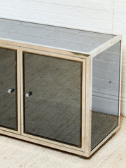 Angolo Metal Arte in Italy, 1960s Chrome and Mirror Glass Sideboard