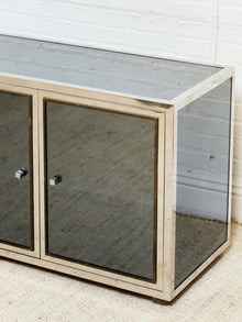 Angolo Metal Arte in Italy, 1960s Chrome and Mirror Glass Sideboard
