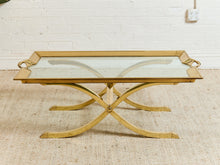 Estate Size Polished Brass Cocktail Coffee Table by La Barge Hollywood Regency