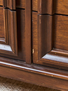 Vintage Mid-Century Framed Walnut 9-Drawer Dresser