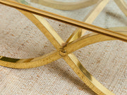Estate Size Polished Brass Cocktail Coffee Table by La Barge Hollywood Regency