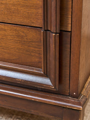 Vintage Mid-Century Framed Walnut 9-Drawer Dresser