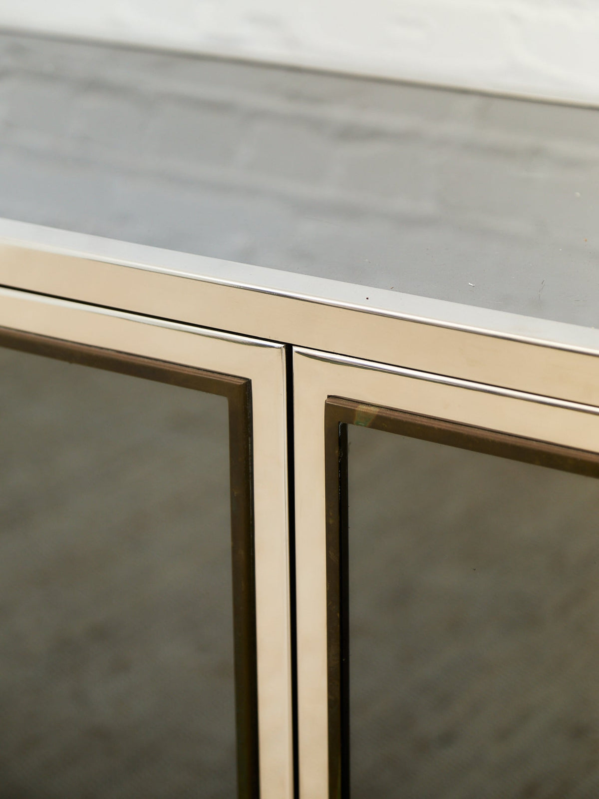 Angolo Metal Arte in Italy, 1960s Chrome and Mirror Glass Sideboard
