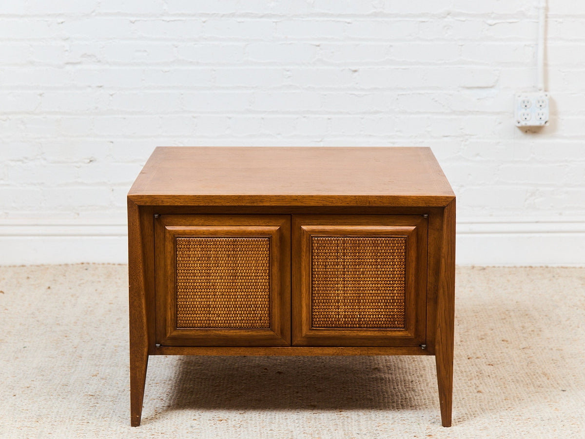 Century Furniture Rattan Square End Table