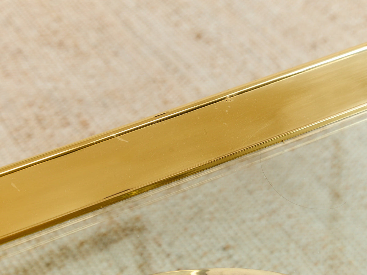 Estate Size Polished Brass Cocktail Coffee Table by La Barge Hollywood Regency