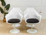 Set of 4 Swivel Tulip Style Chairs