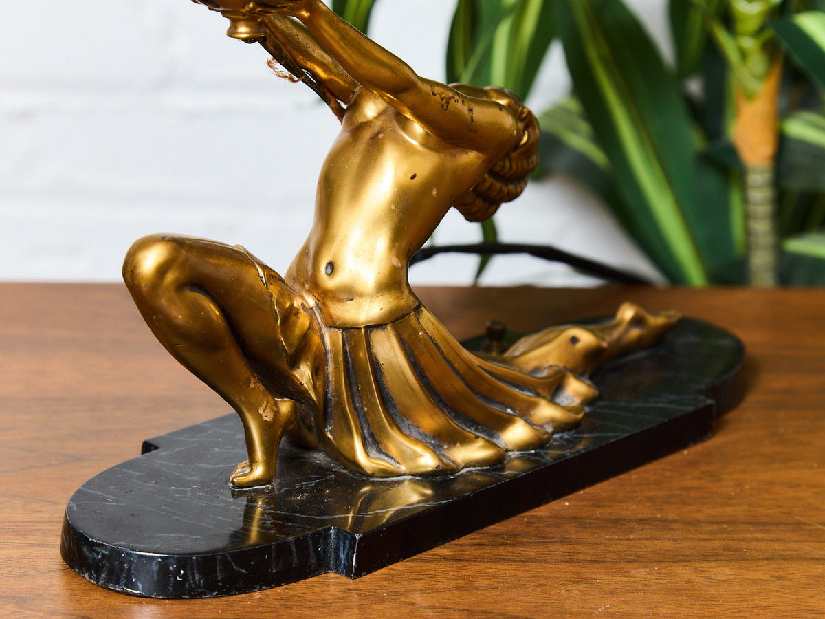 Frankart Ronson Nude Art Deco Lamp Solid Brass 1912 Patent