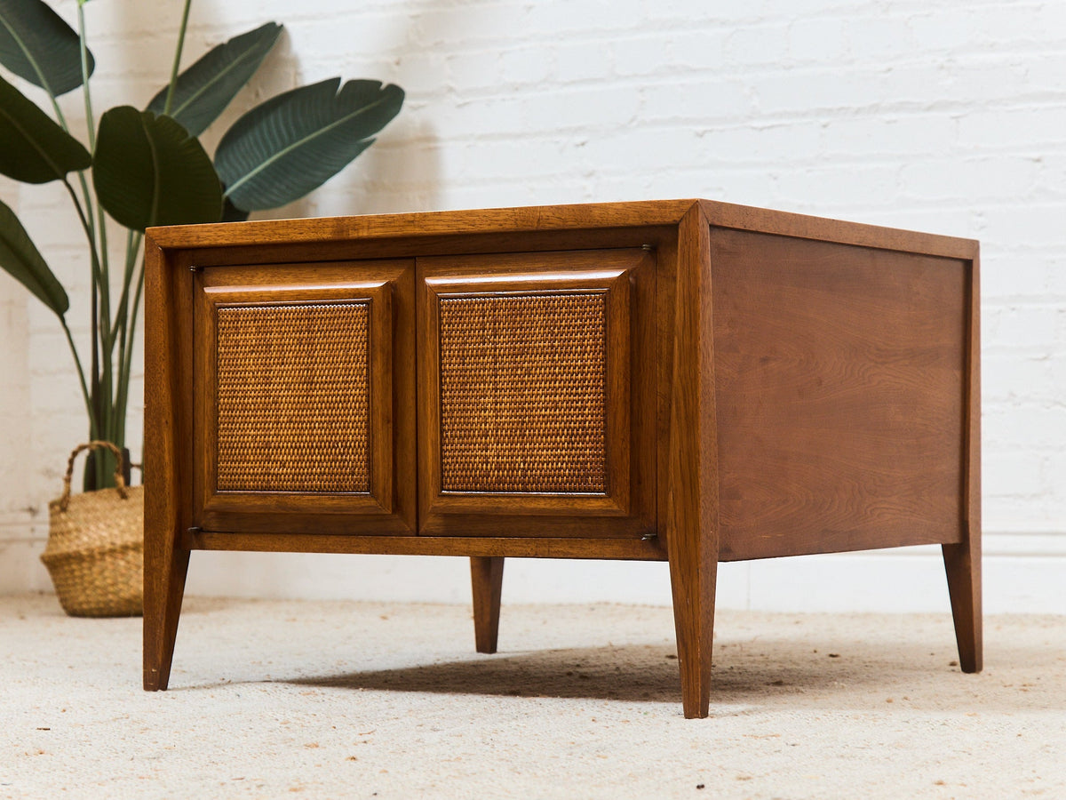 Century Furniture Rattan Square End Table