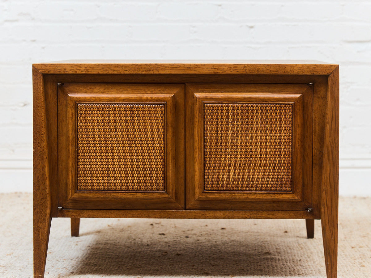 Century Furniture Rattan Square End Table