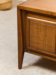 Century Furniture Rattan Square End Table
