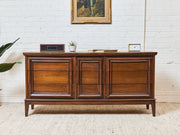 Vintage Mid-Century Framed Walnut 9-Drawer Dresser