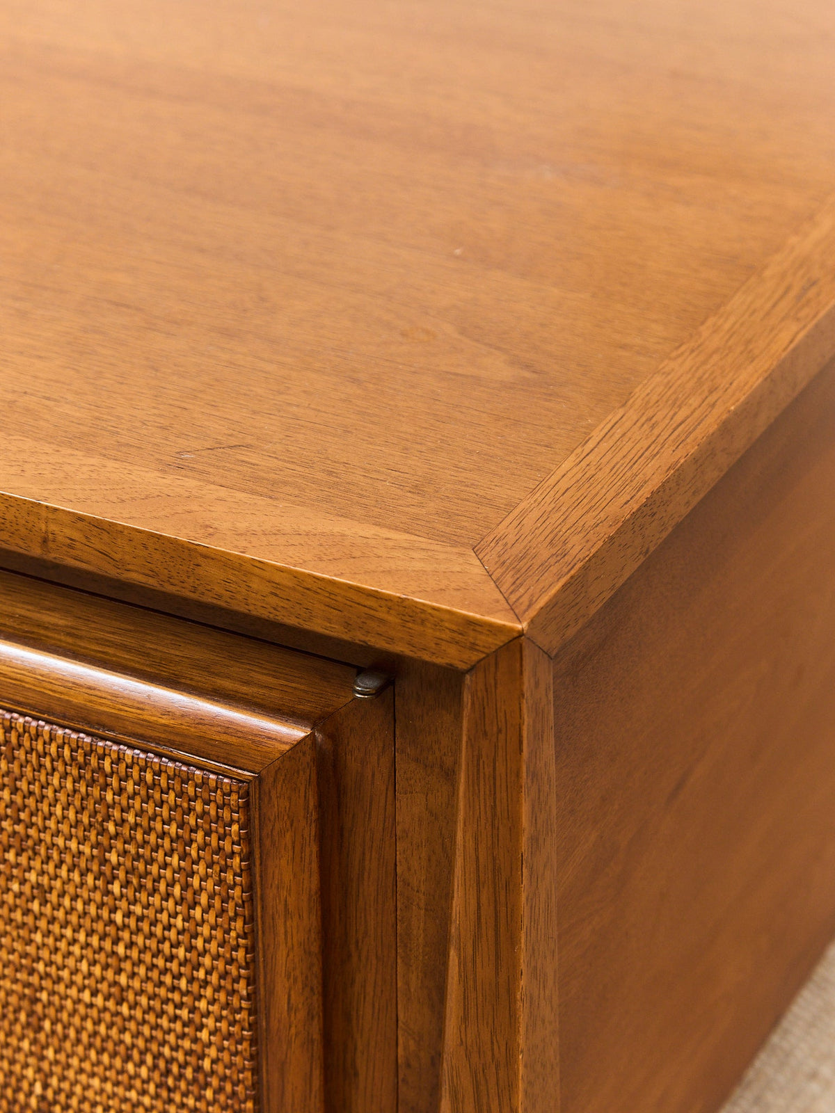 Century Furniture Rattan Square End Table