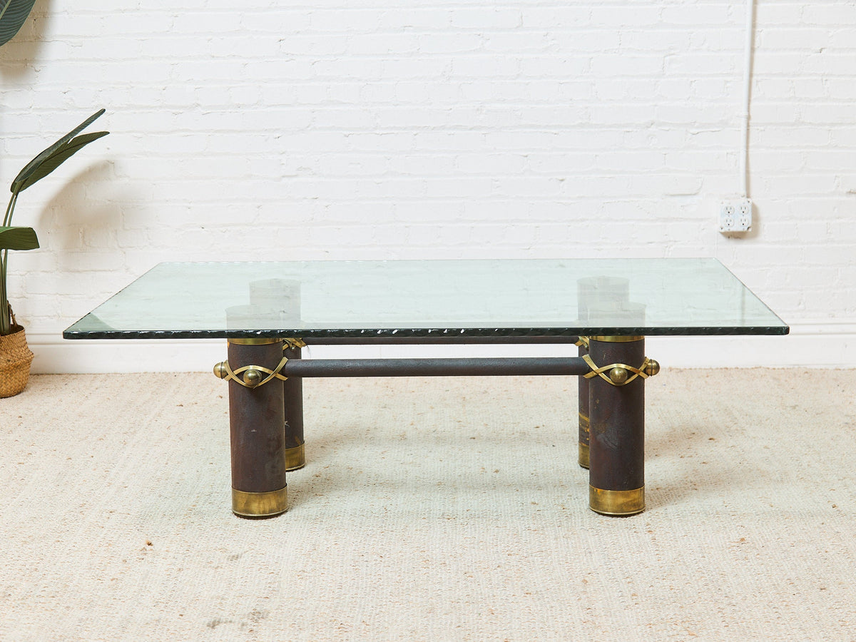 Large Chunky Post Modern Coffee Table