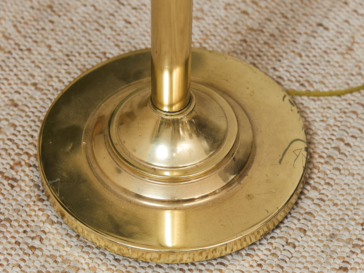 Brass Vintage Torchiere Floor Lamp