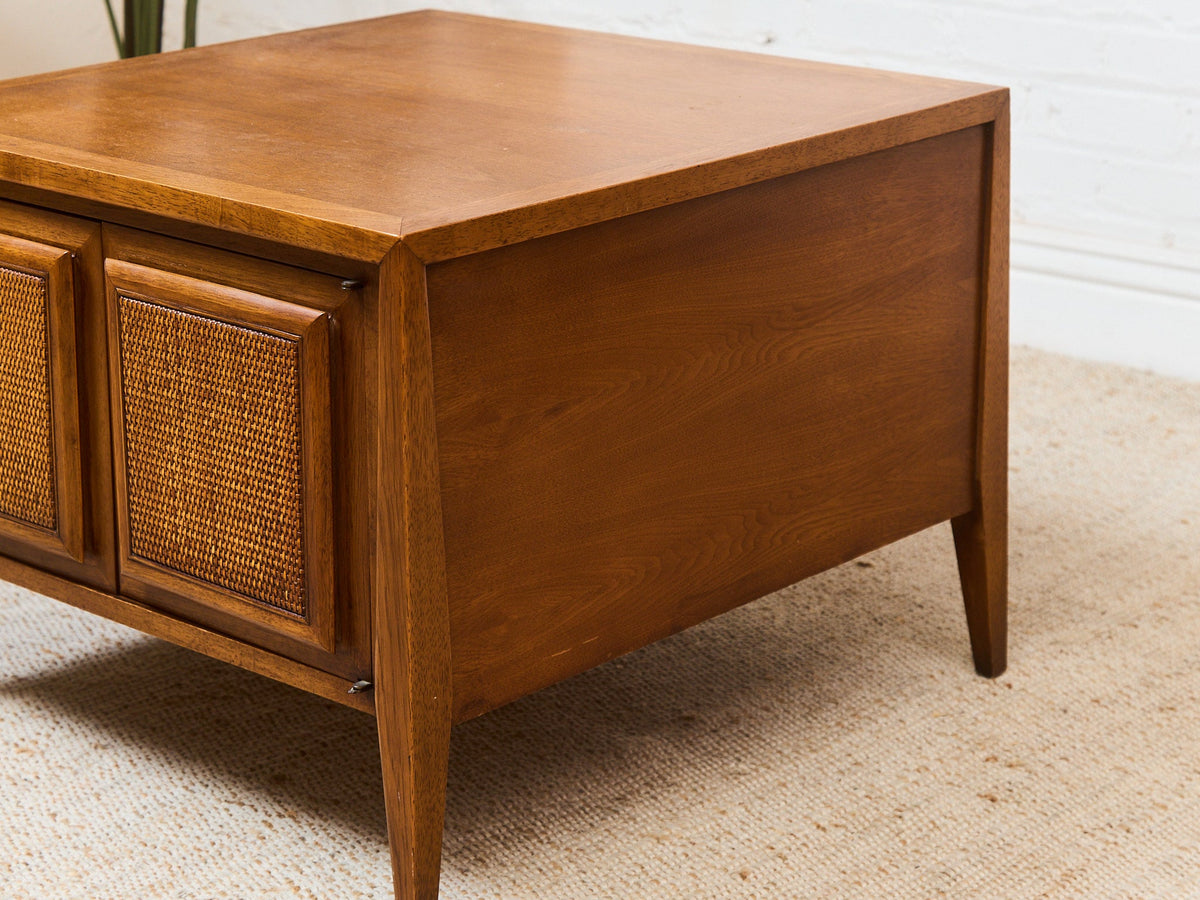 Century Furniture Rattan Square End Table
