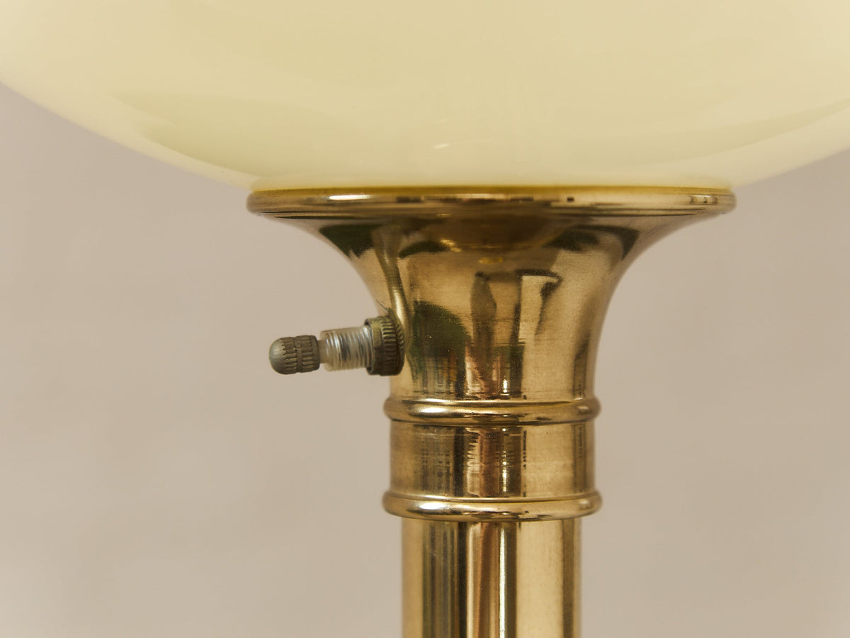Brass Vintage Torchiere Floor Lamp