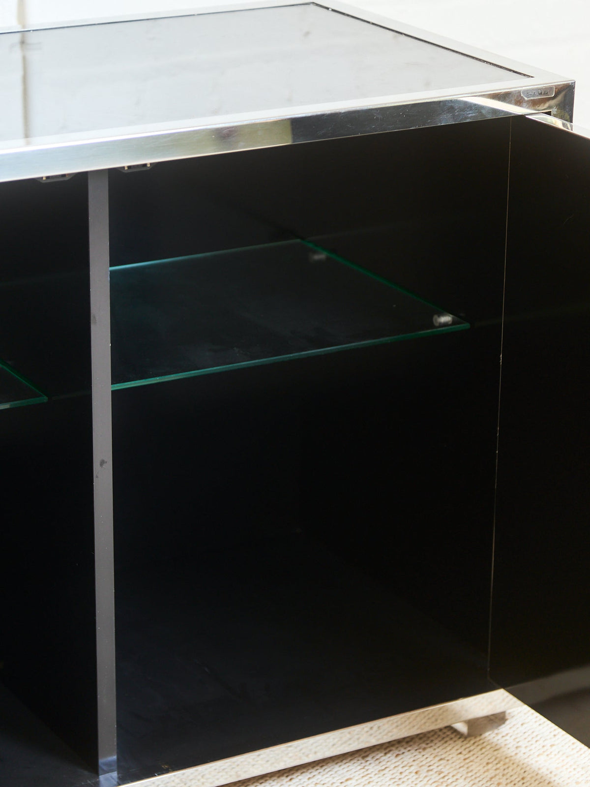 Angolo Metal Arte in Italy, 1960s Chrome and Mirror Glass Sideboard