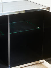 Angolo Metal Arte in Italy, 1960s Chrome and Mirror Glass Sideboard