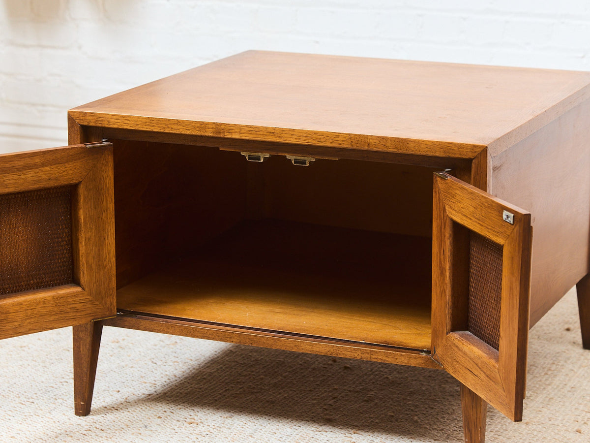 Century Furniture Rattan Square End Table