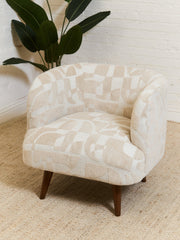 Sabin Swivel Chair in Kali Porclain