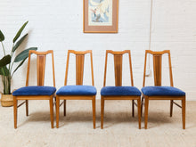 Blue Vintage Mid Century Dining Chairs