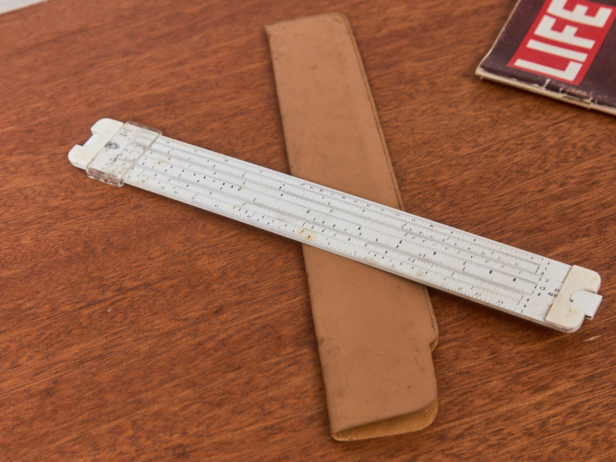Vintage Mathematical Ruler with Case
