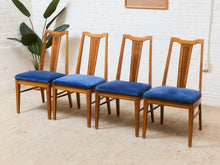 Blue Vintage Mid Century Dining Chairs