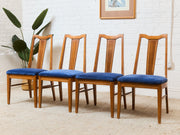 Blue Vintage Mid Century Dining Chairs