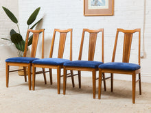 Blue Vintage Mid Century Dining Chairs