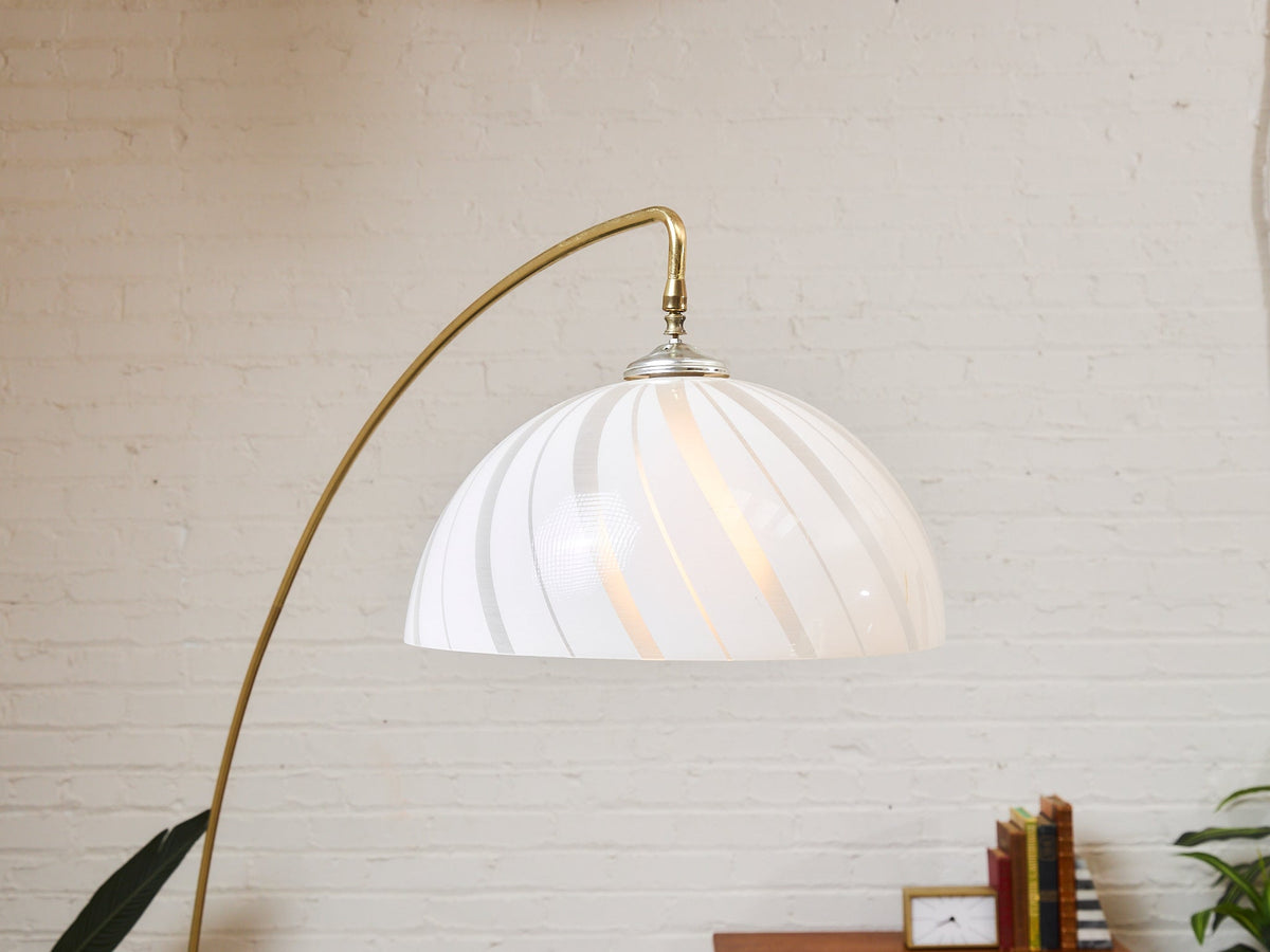 Striped Italian Vintage Arc Lamp