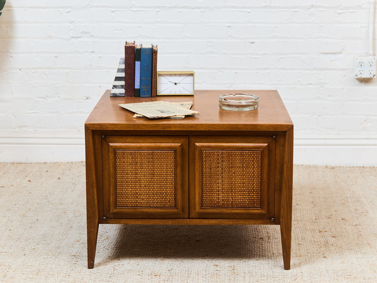 Century Furniture Rattan Square End Table
