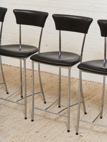 Arper Italy Leather Counter Stool
